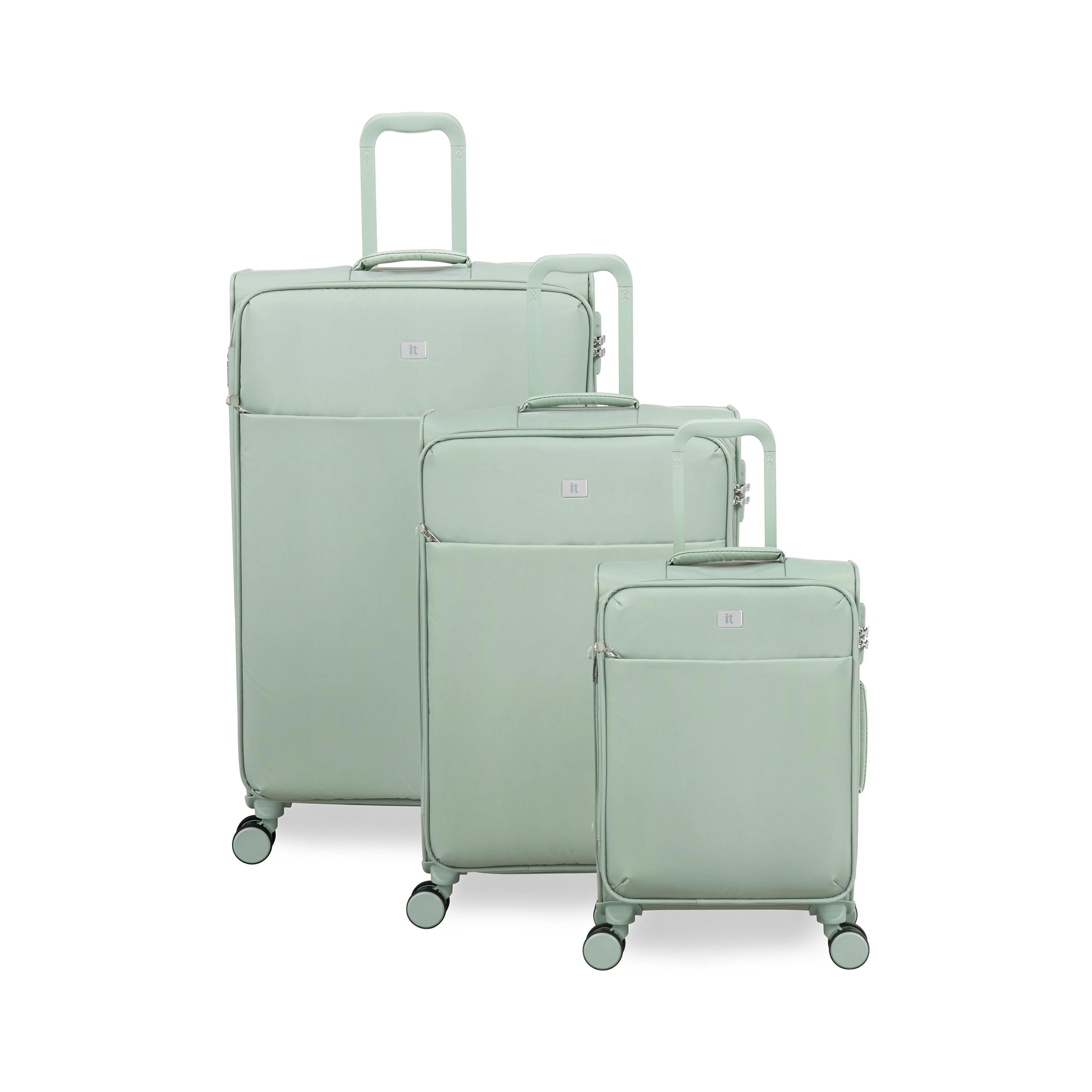 Lustrous Luxe 3 Piece Softside 8 Wheel Spinner Set (Desert Sage) - Image 16