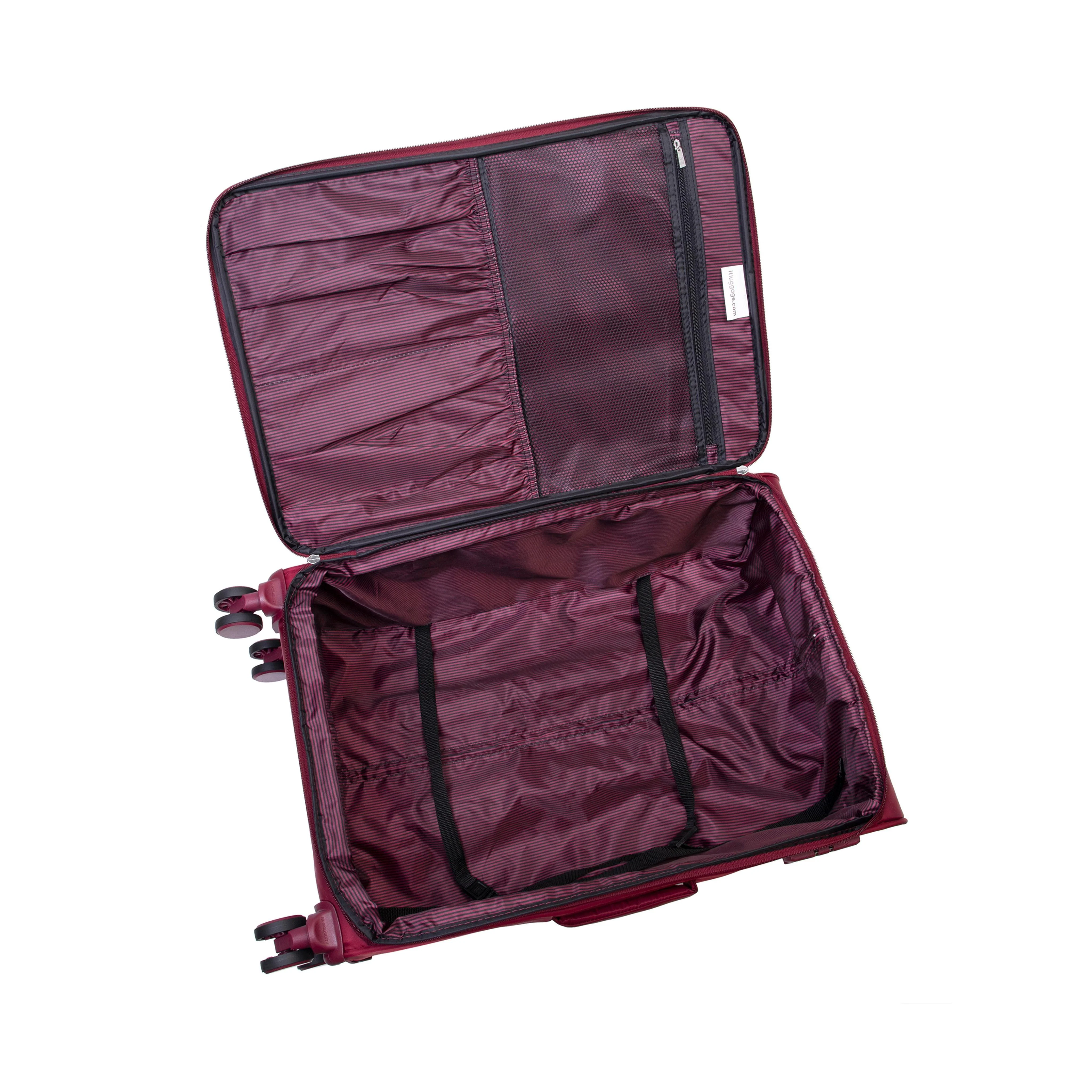 Lustrous Luxe 3 Piece Softside 8 Wheel Spinner Set (French Port) - Image 13