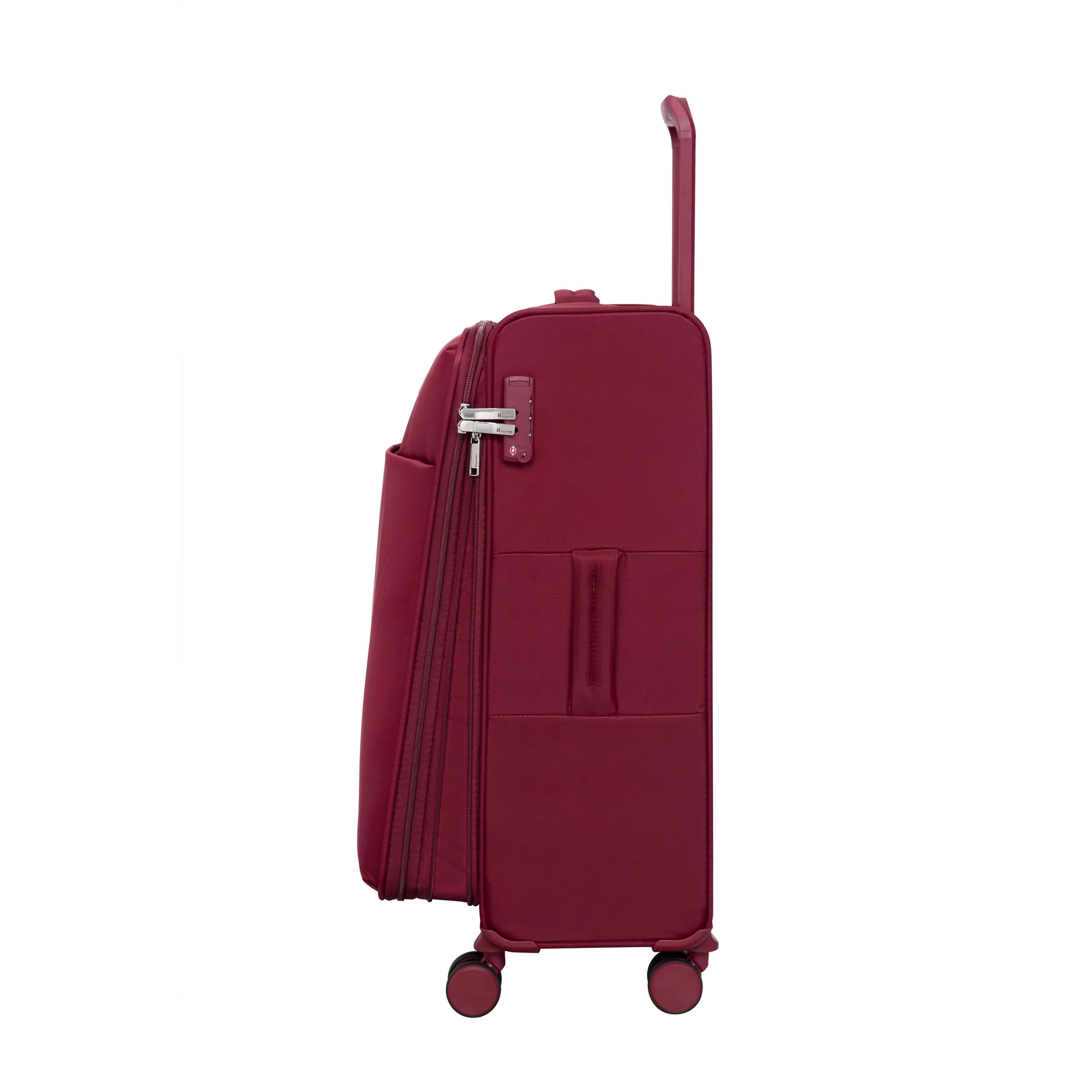 Lustrous Luxe 32" Softside Checked 8 Wheel Spinner (French Port) - Image 5