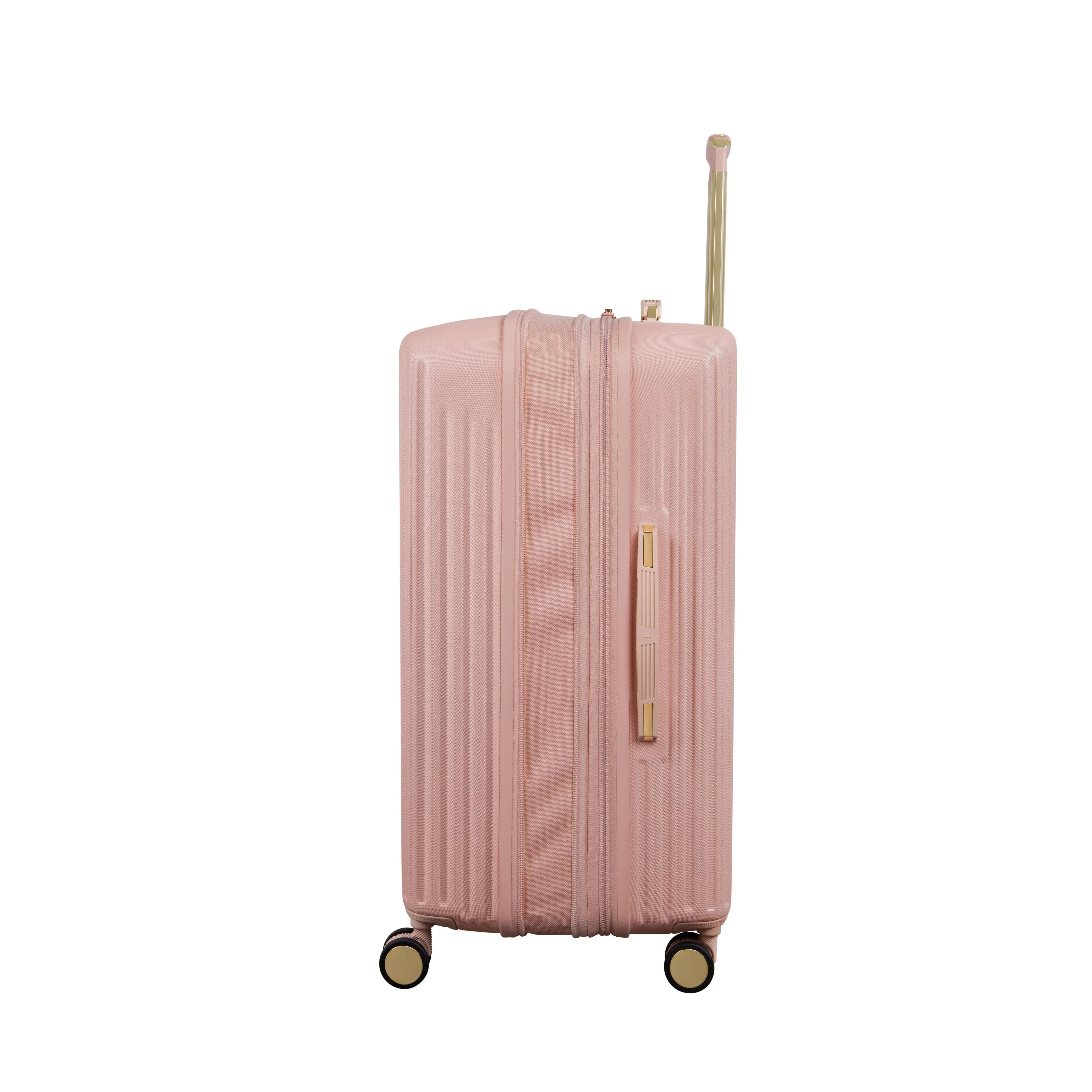 Luxuriant 31" Hardside Checked 8 Wheel Expandable Spinner (Rose Sand) - Image 4