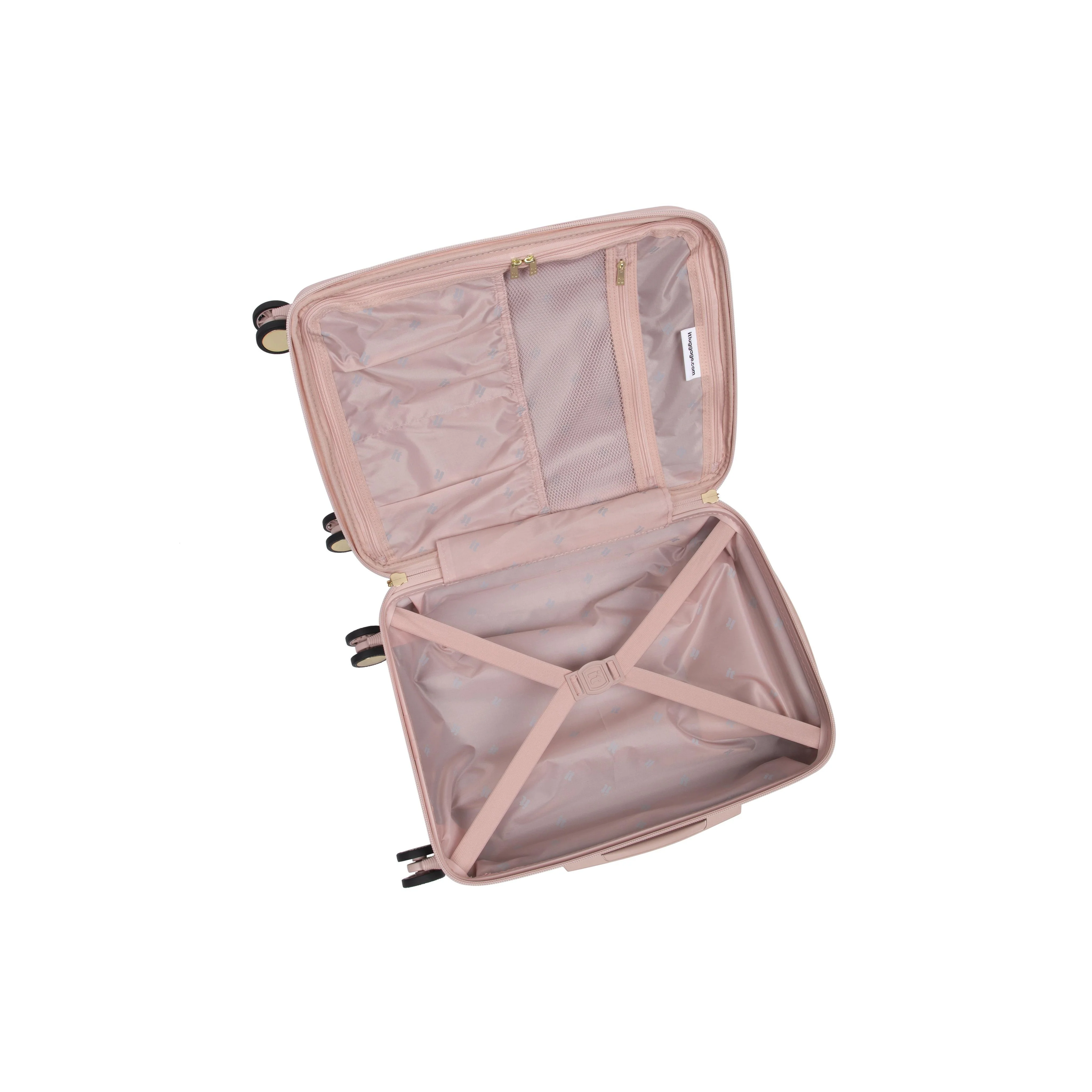Luxuriant 31" Hardside Checked 8 Wheel Expandable Spinner (Rose Sand) - Image 5