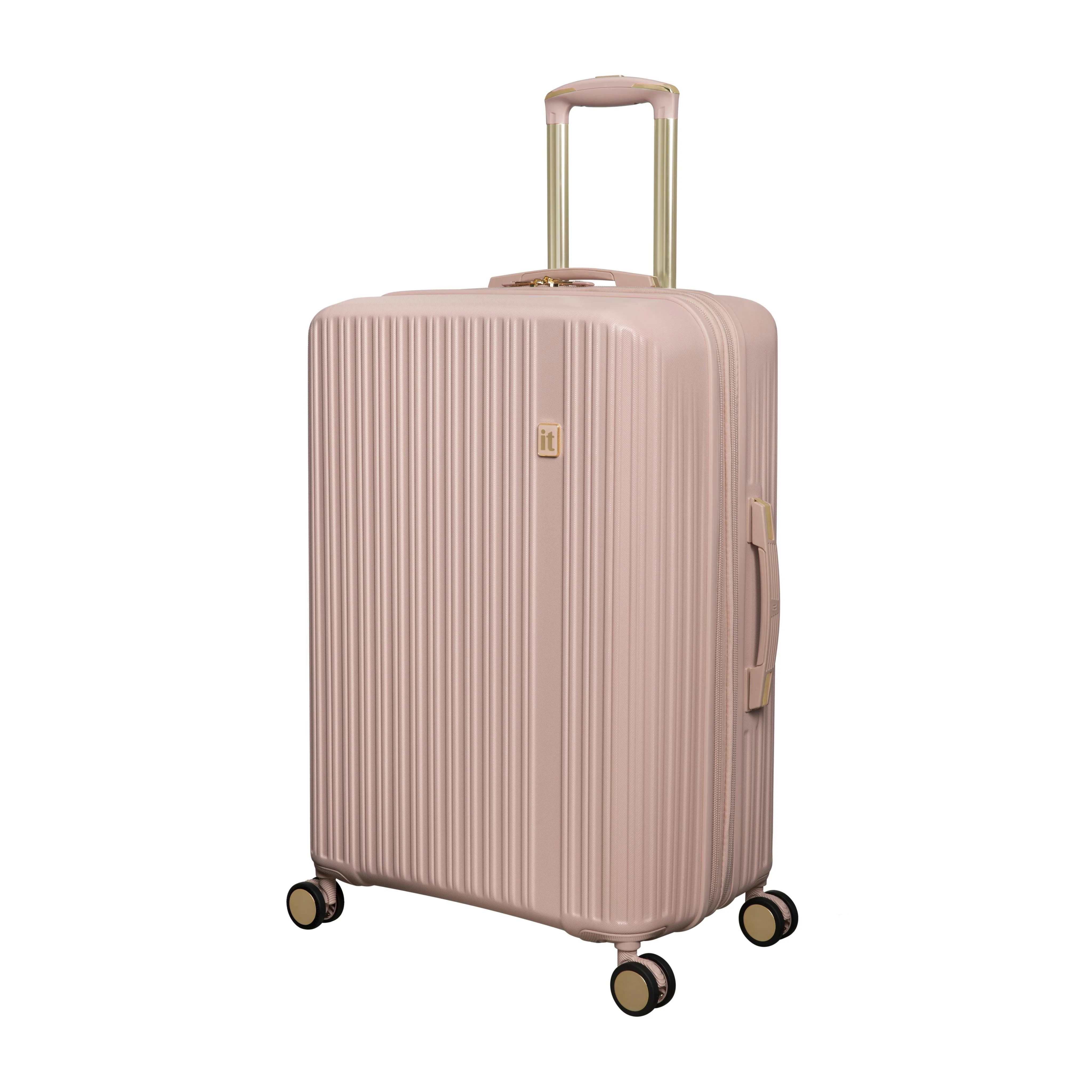 Luxuriant 27" Hardside Checked 8 Wheel Expandable Spinner (Rose Sand)