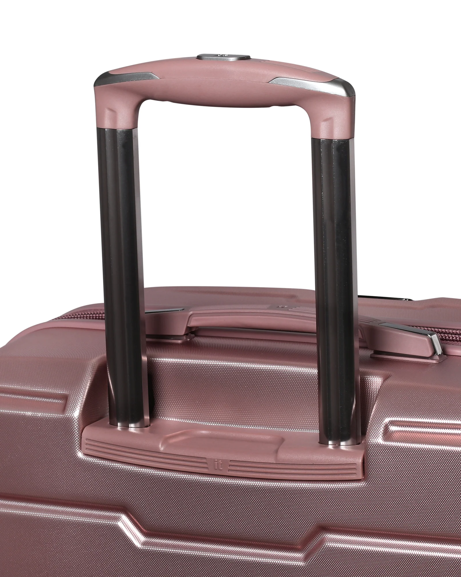 CLOSEOUT - Prosperous Metallic 28" Hardside Checked 8 Wheel Expandable Spinner (Metallic Pink) - Image 5