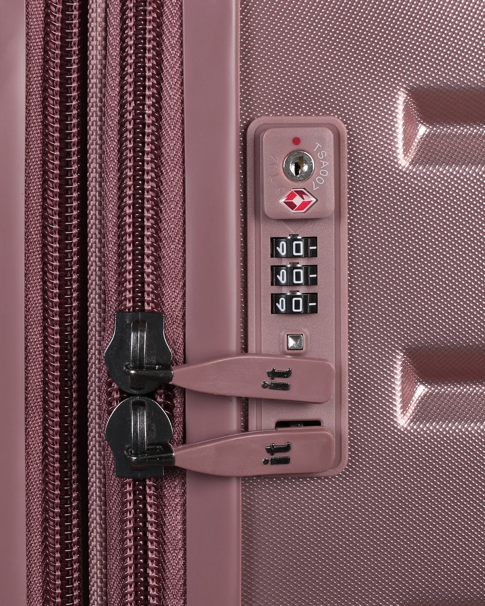 CLOSEOUT - Prosperous Metallic 28" Hardside Checked 8 Wheel Expandable Spinner (Metallic Pink) - Image 6
