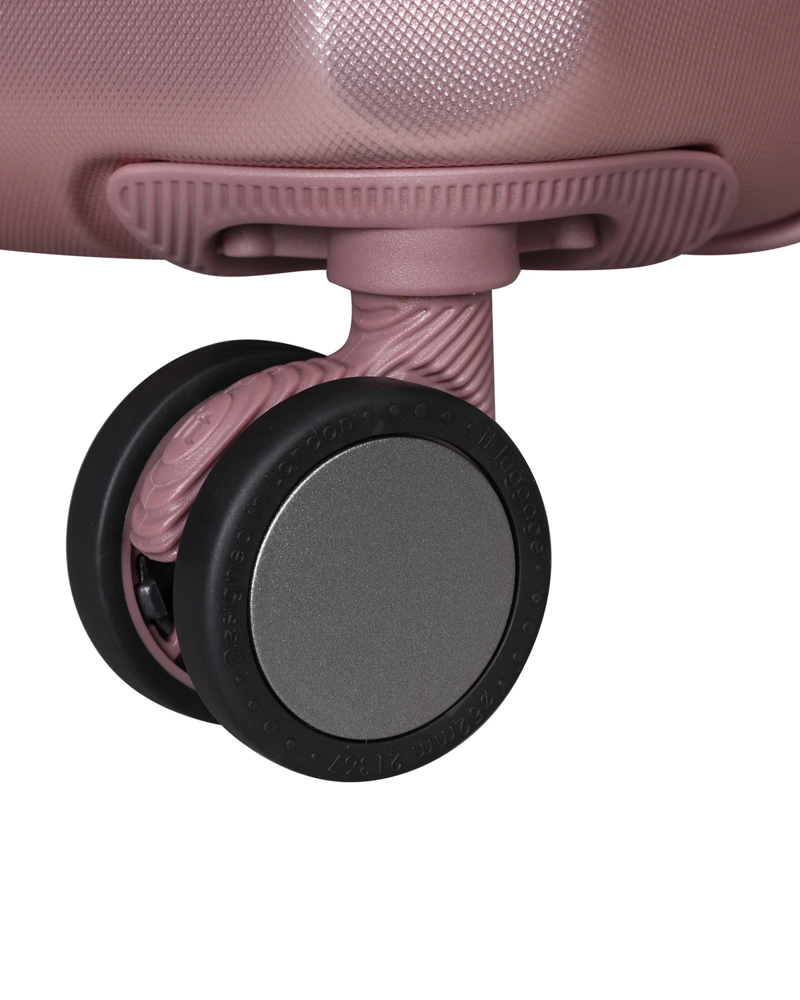 CLOSEOUT - Prosperous Metallic 28" Hardside Checked 8 Wheel Expandable Spinner (Metallic Pink) - Image 9