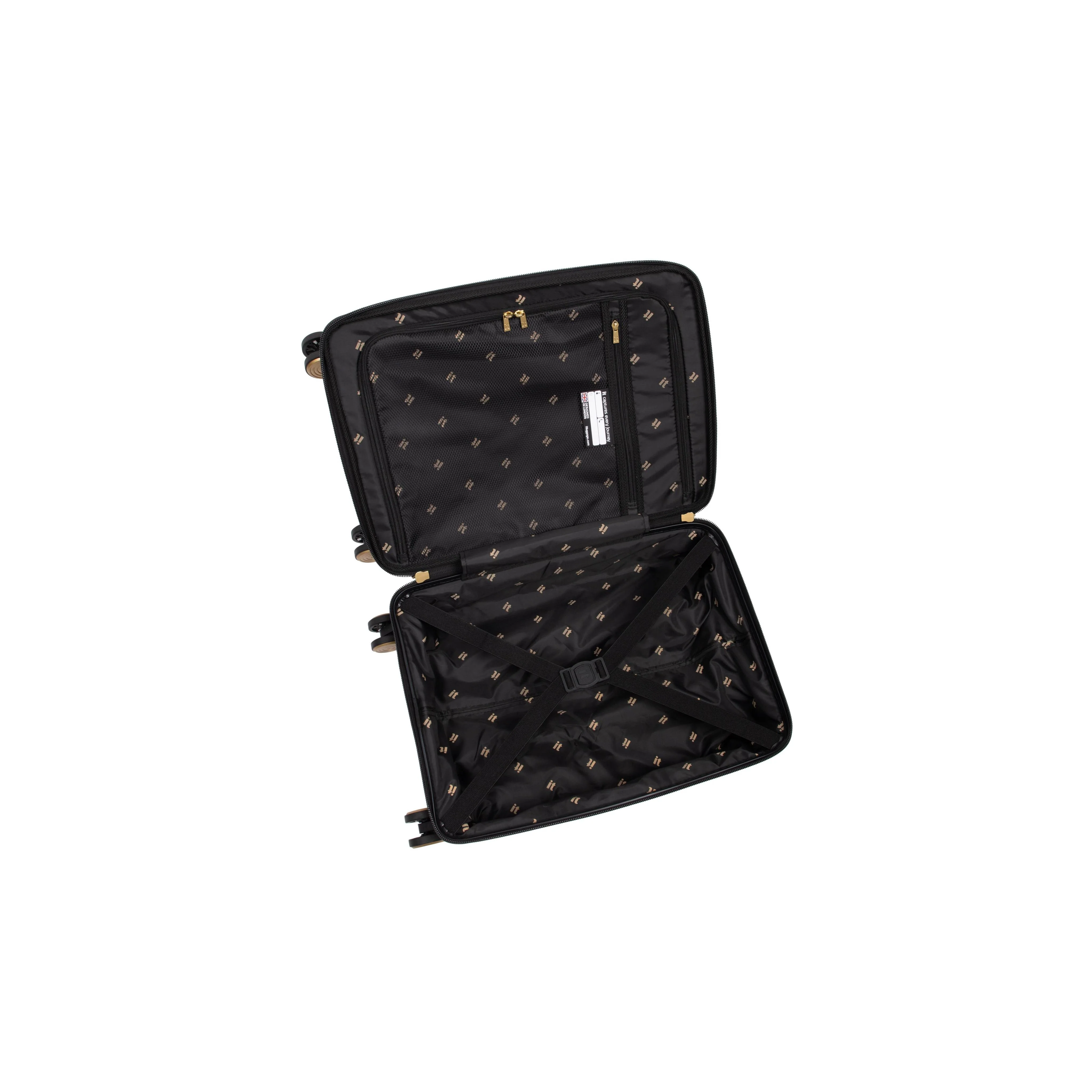 Spontaneous 3 Piece Hardside 8 Wheel Expandable Spinner Set (Black / Gold - Limited Edition) - Image 8