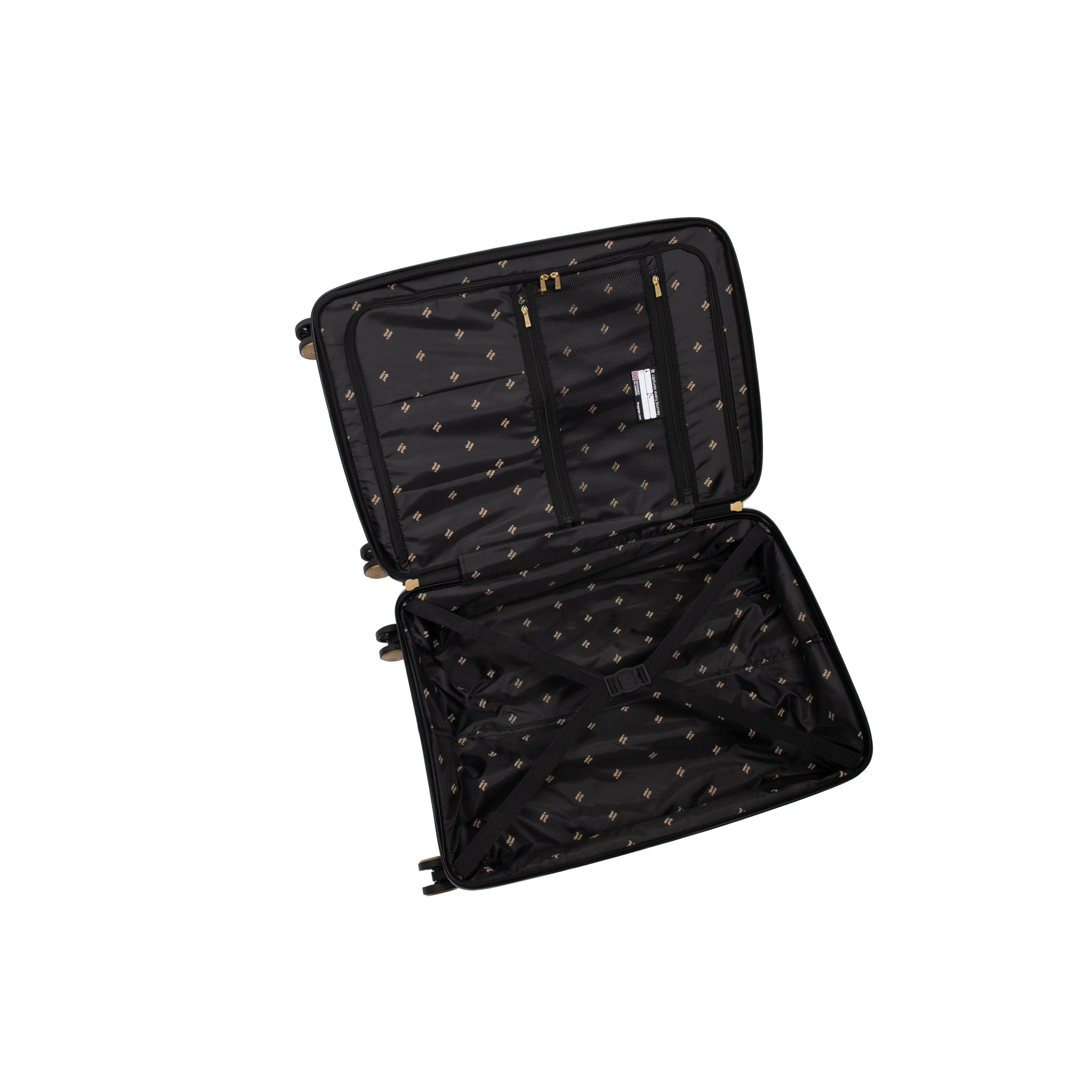 Spontaneous 3 Piece Hardside 8 Wheel Expandable Spinner Set (Black / Gold - Limited Edition) - Image 9
