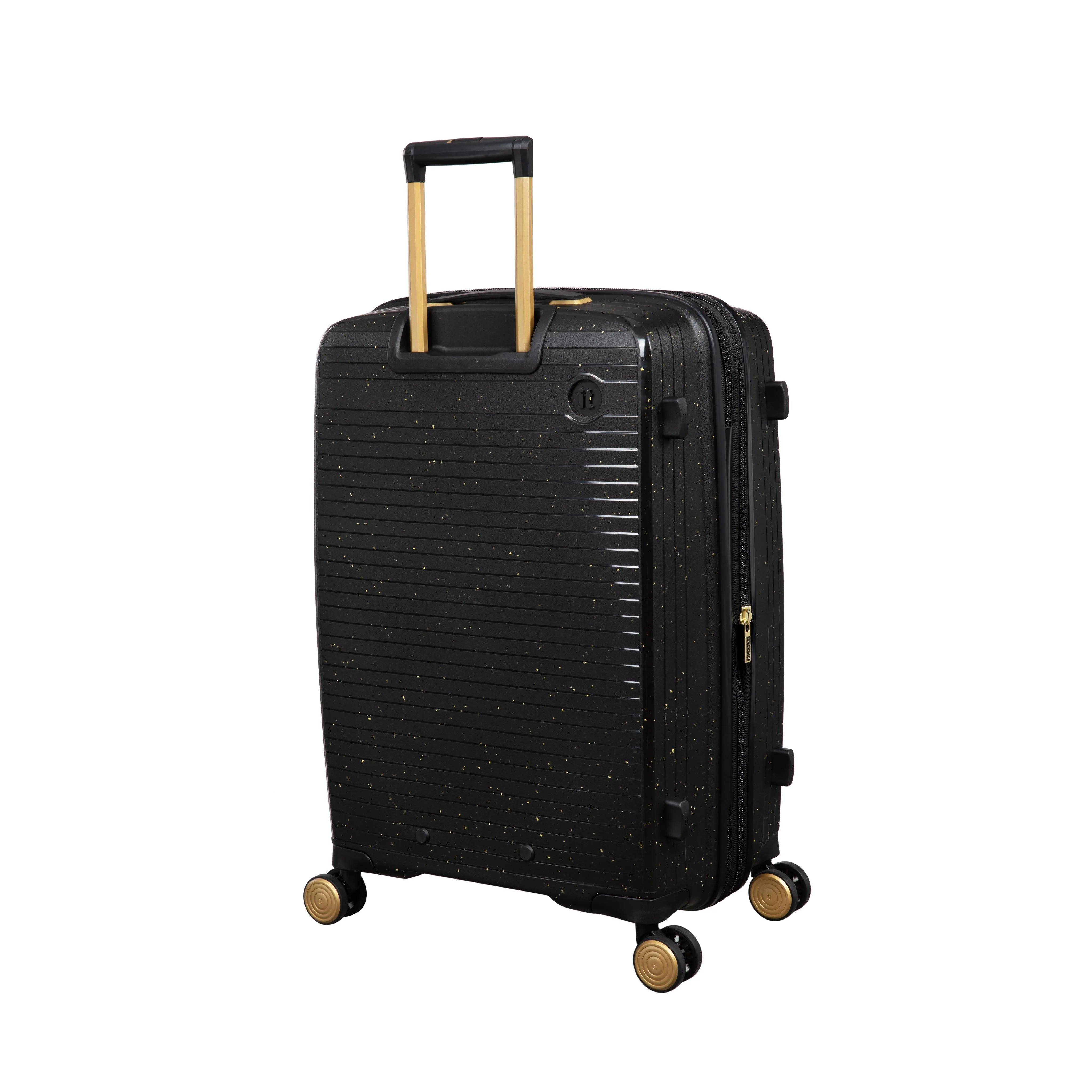 Spontaneous 31" Hardside Checked 8 Wheel Expandable Spinner (Black / Gold - Limited Edition) - Image 2