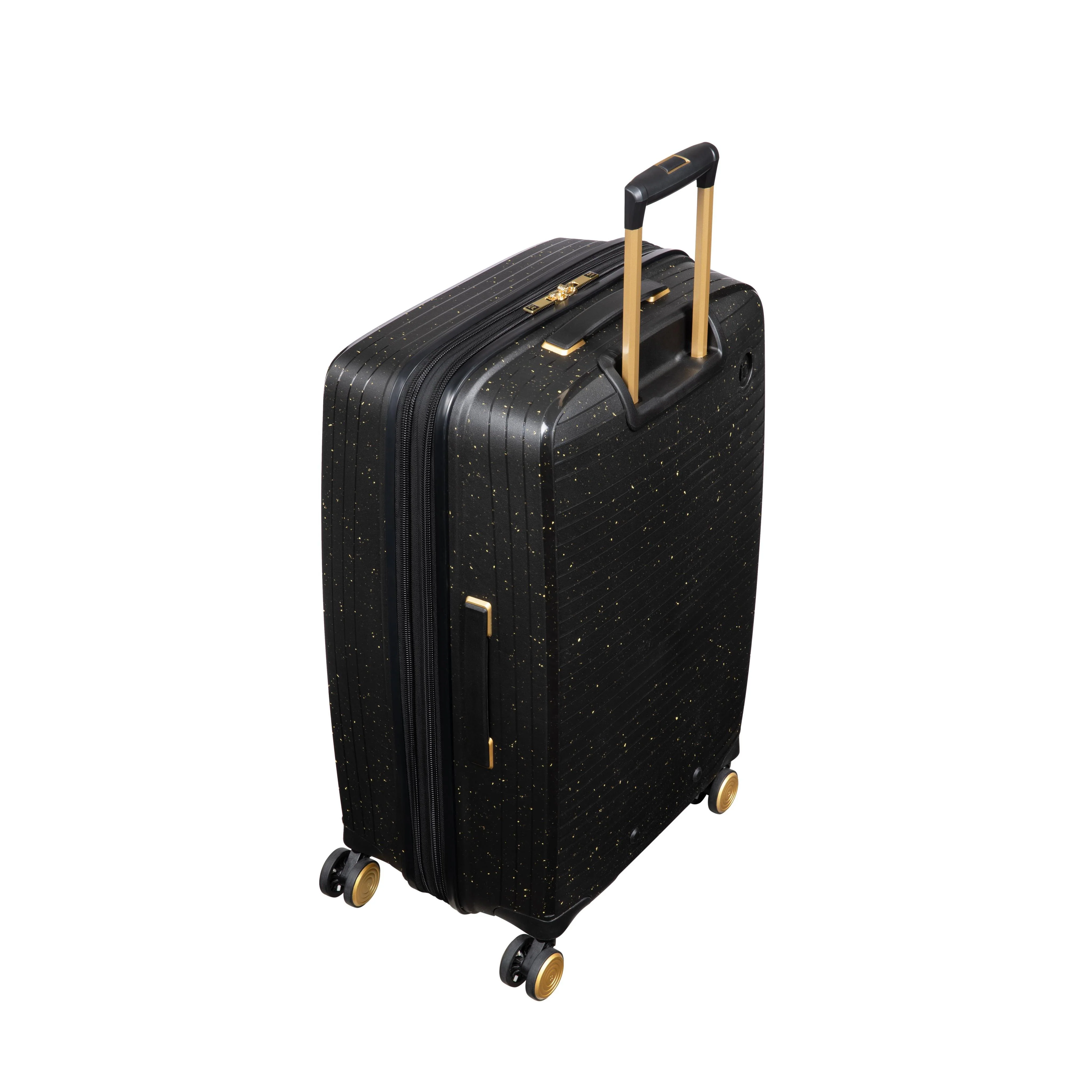 Spontaneous 31" Hardside Checked 8 Wheel Expandable Spinner (Black / Gold - Limited Edition) - Image 3