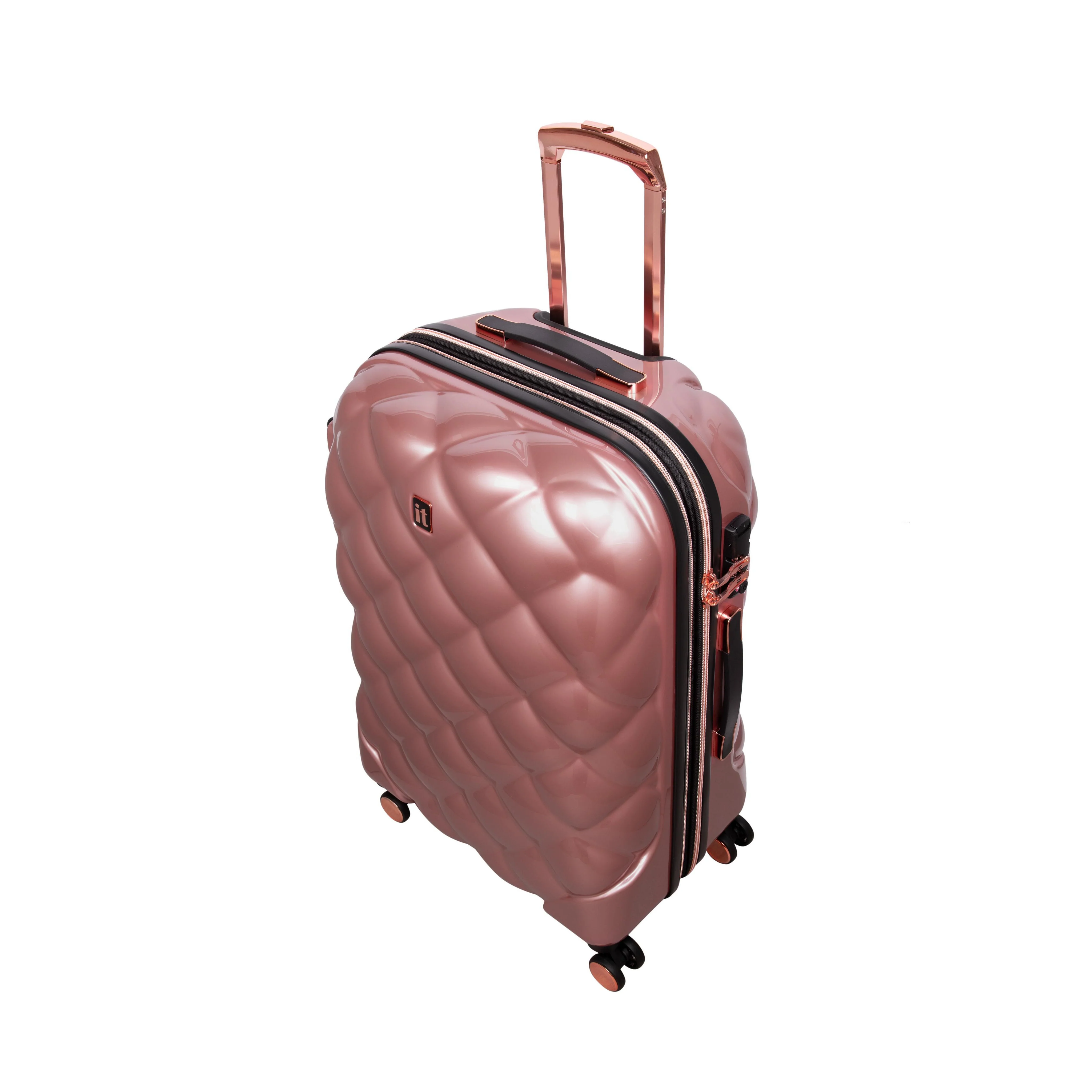 CLOSEOUT - St. Tropez Trois 27" Hardside 8 Wheel Expandable Spinner Luggage (Metallic Rose Gold) - Image 3