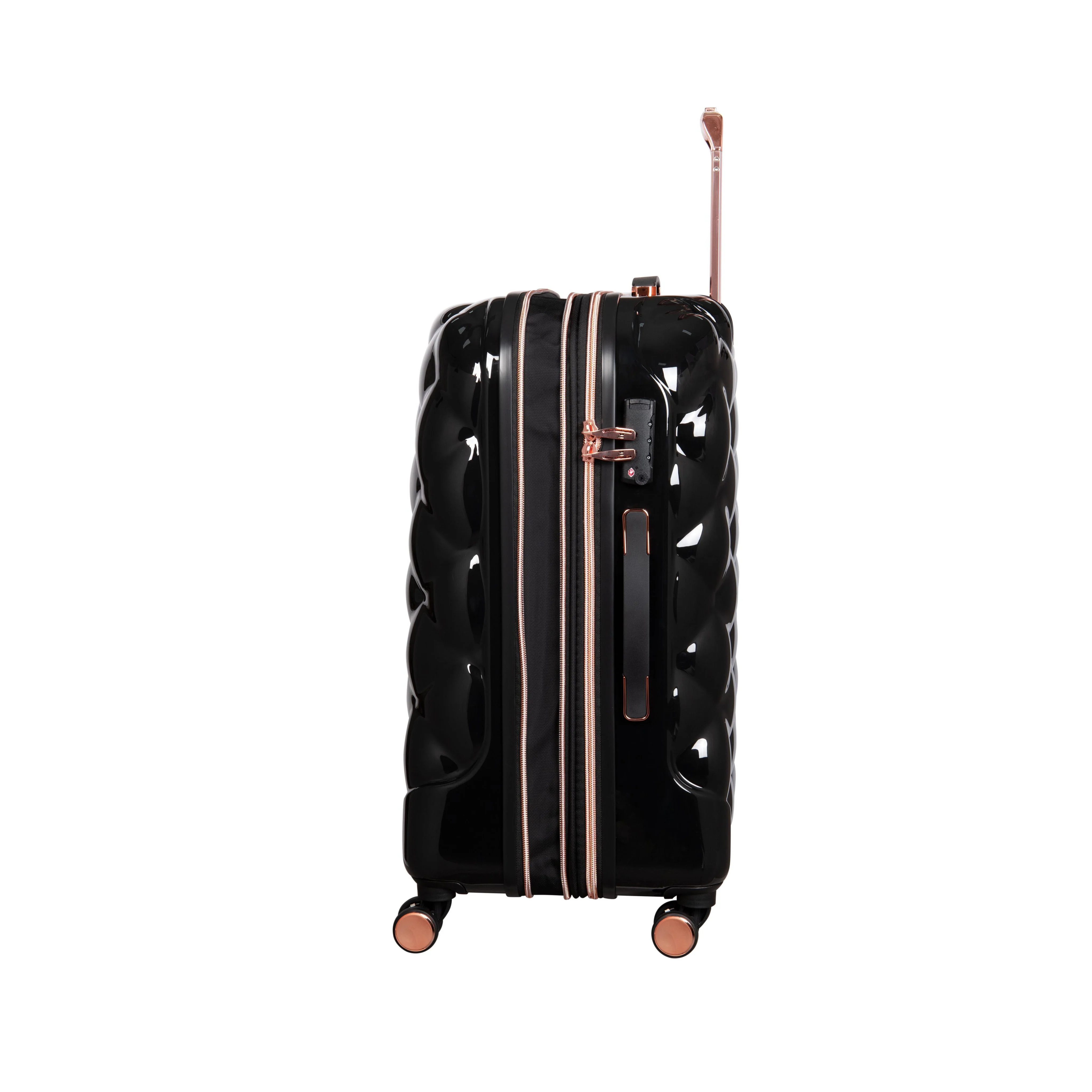 CLOSEOUT - St. Tropez Trois Hardside 3pc 8 Wheel Expandable Spinner Set (Black) - Image 6