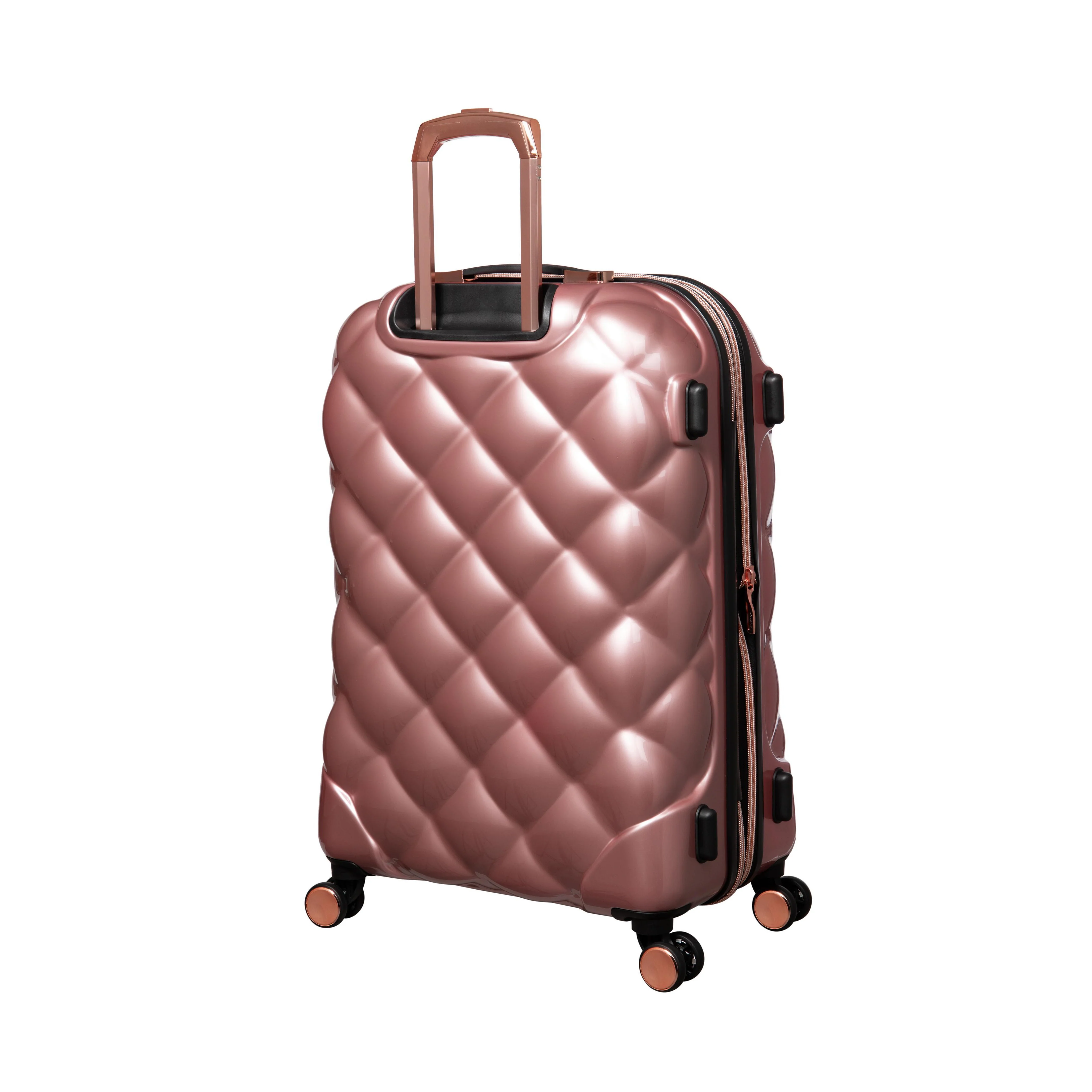 CLOSEOUT - St. Tropez Trois Hardside 3pc 8 Wheel Expandable Spinner Set (Metallic Rose Gold) - Image 6