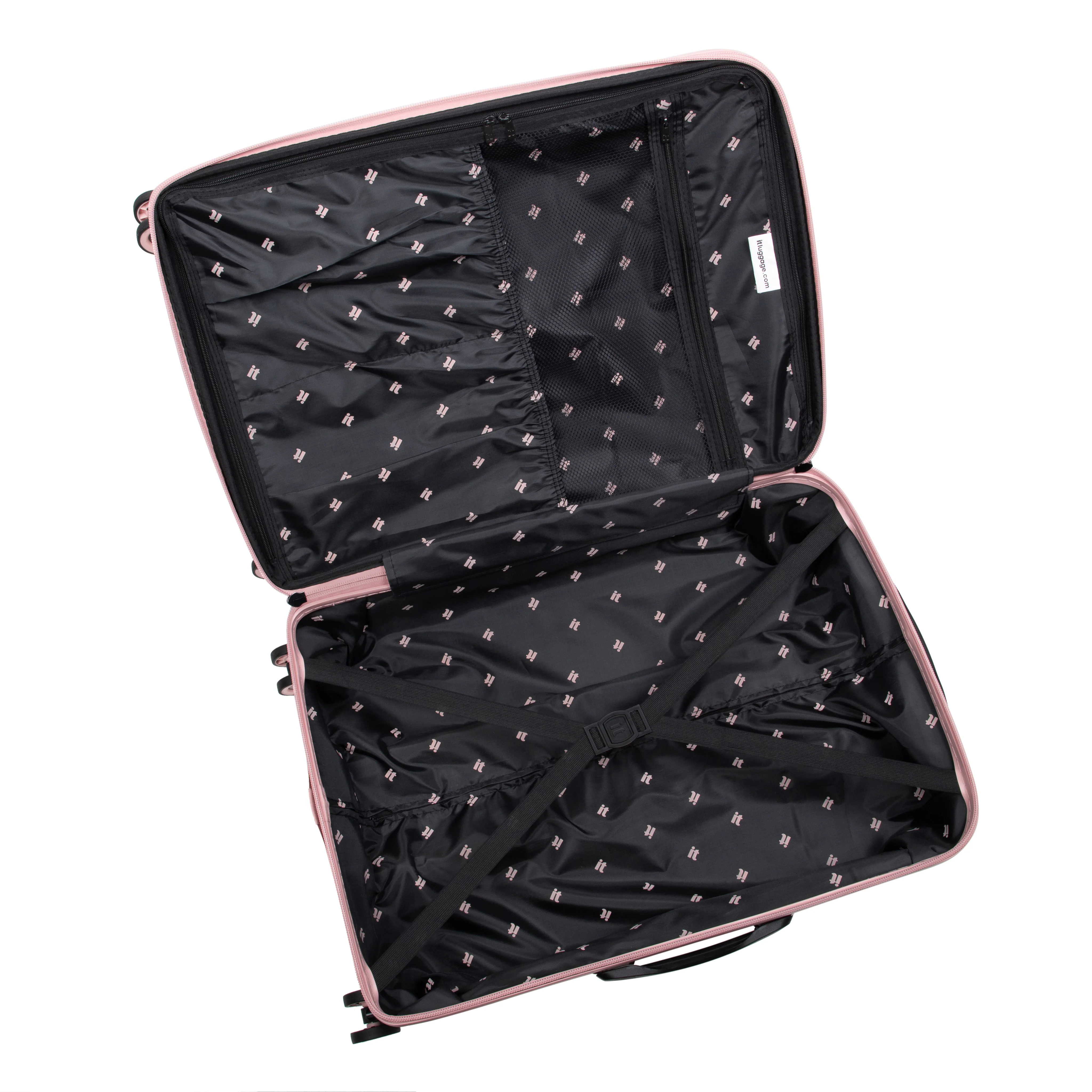 Traversed 28" Hardside Checked 8 Wheel Expandable Spinner (Metallic Rose Gold) - Image 10