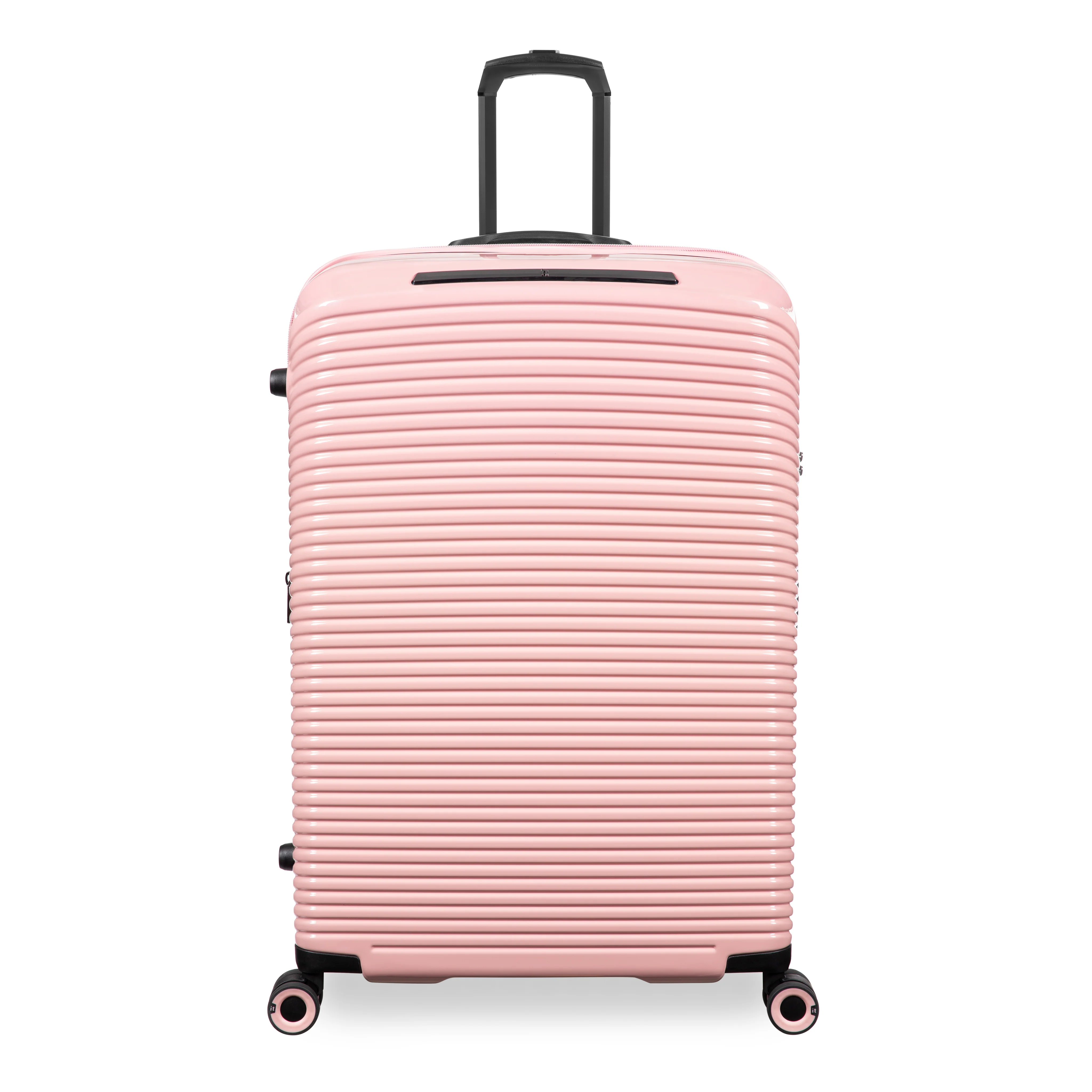 Traversed 28" Hardside Checked 8 Wheel Expandable Spinner (Metallic Rose Gold) - Image 3