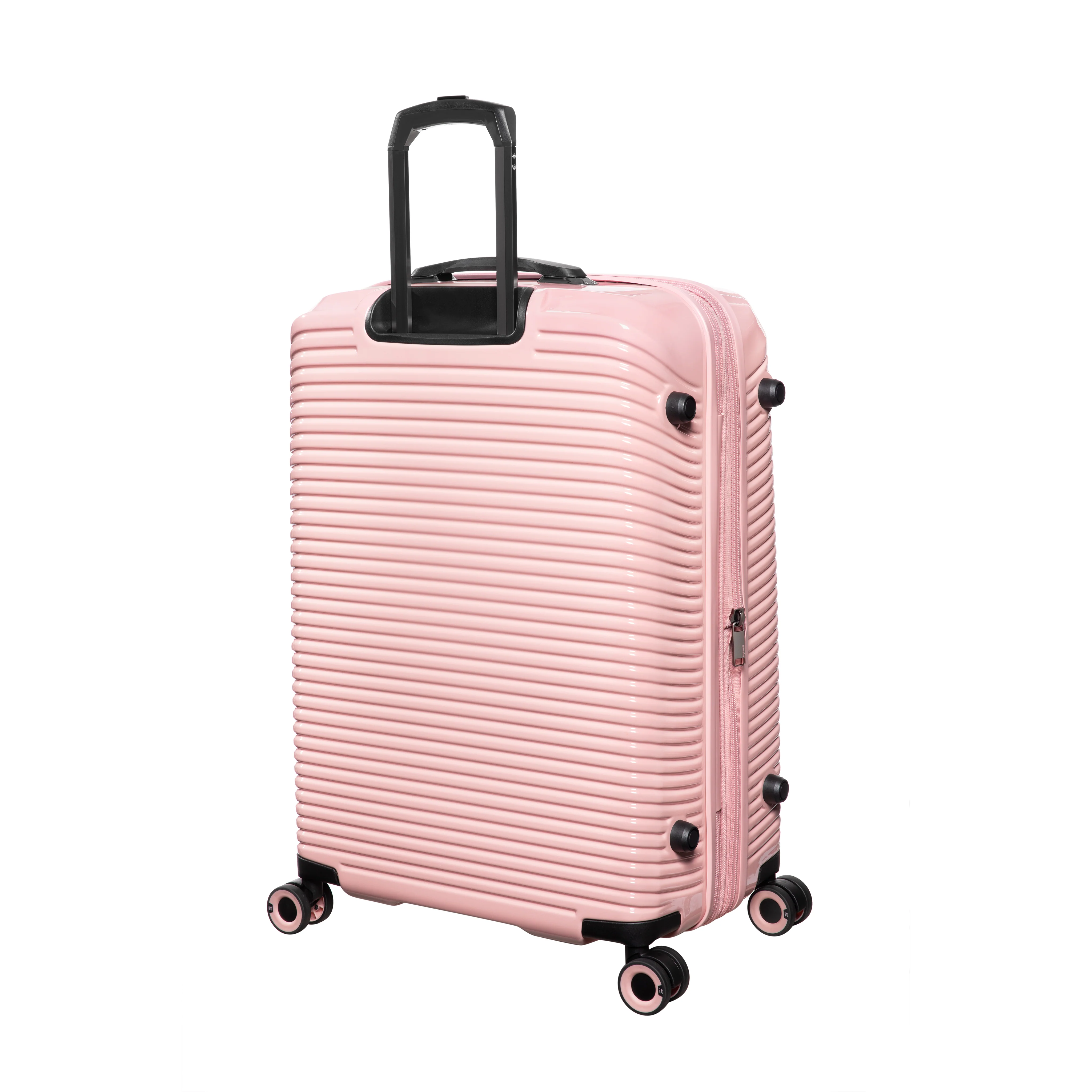 Traversed 28" Hardside Checked 8 Wheel Expandable Spinner (Metallic Rose Gold) - Image 4
