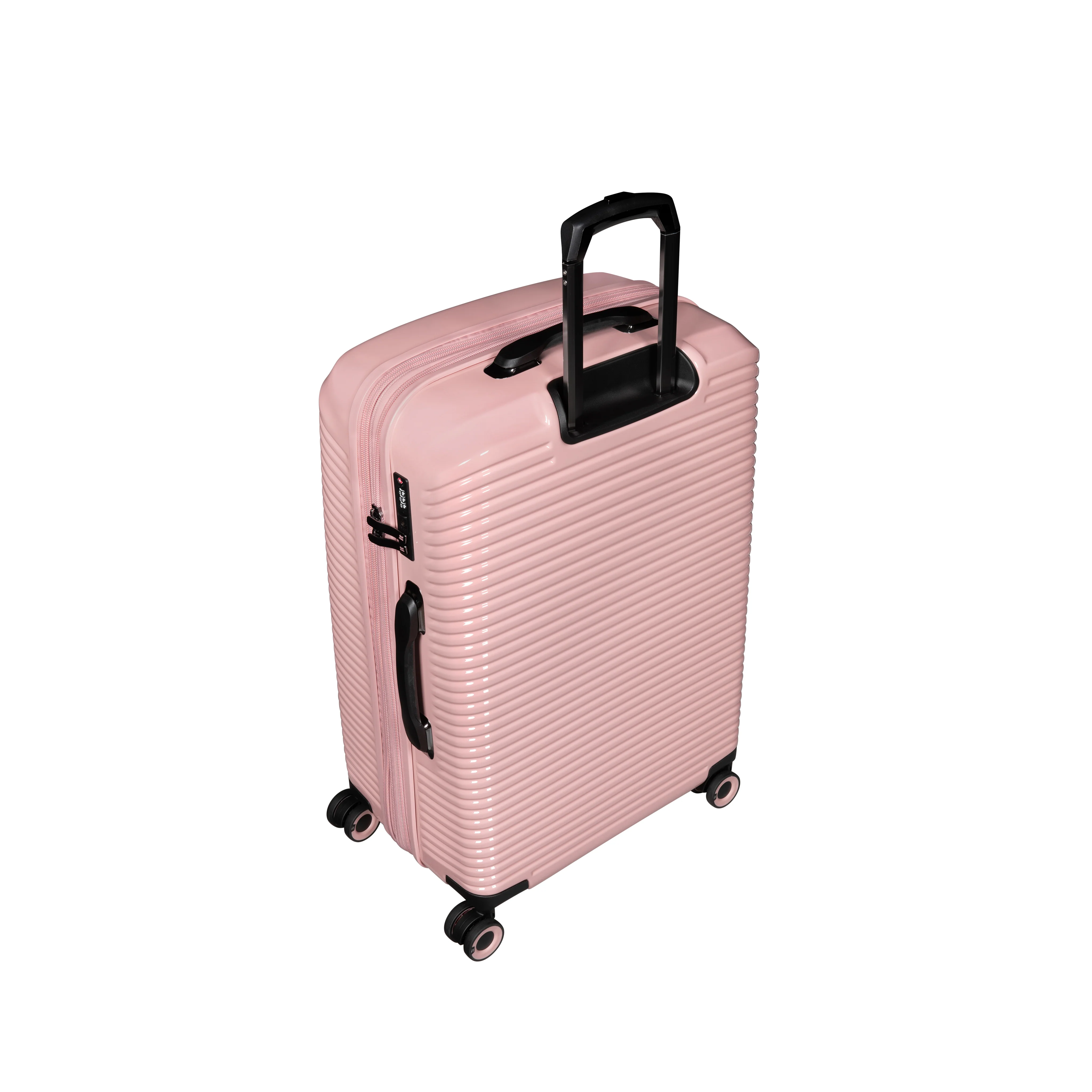 Traversed 28" Hardside Checked 8 Wheel Expandable Spinner (Metallic Rose Gold) - Image 5