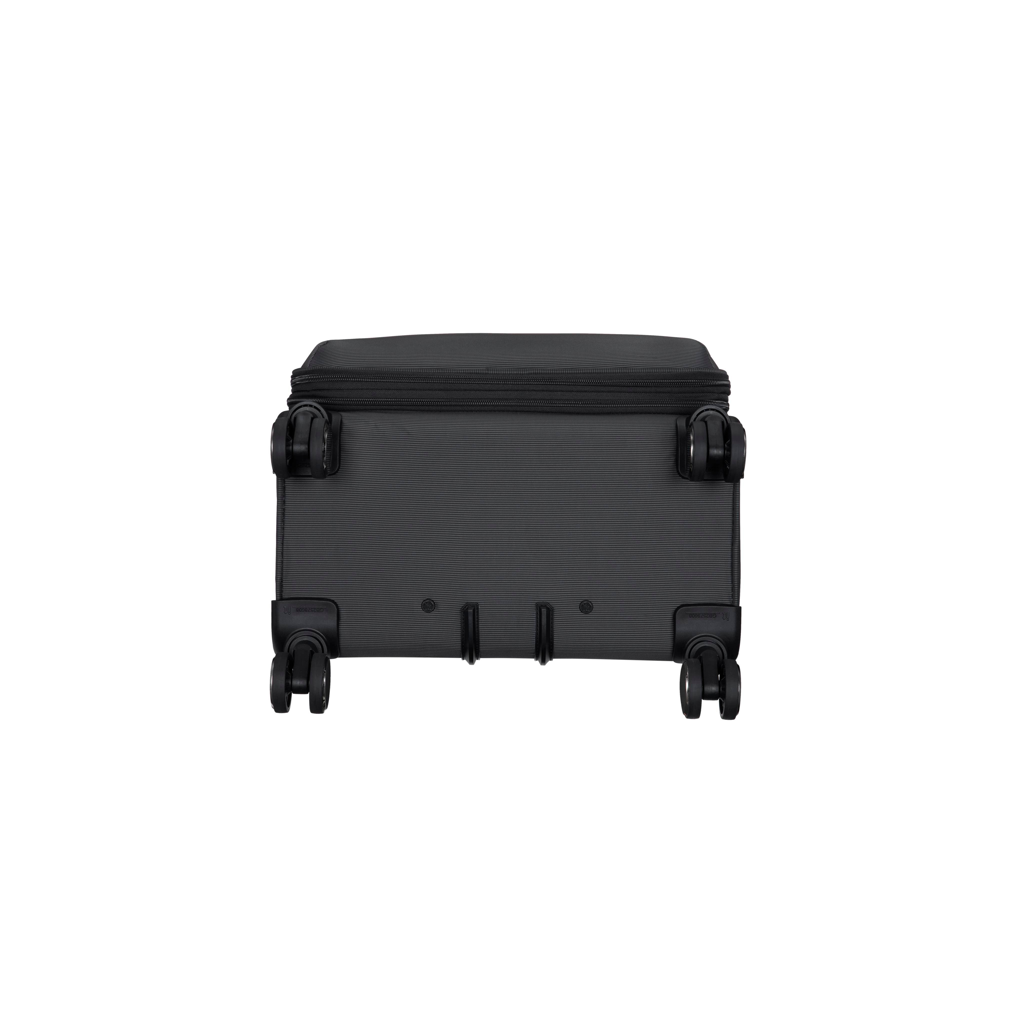 Traversed Soft 28" Softside Checked 8 Wheel Spinner (Black) - Image 5