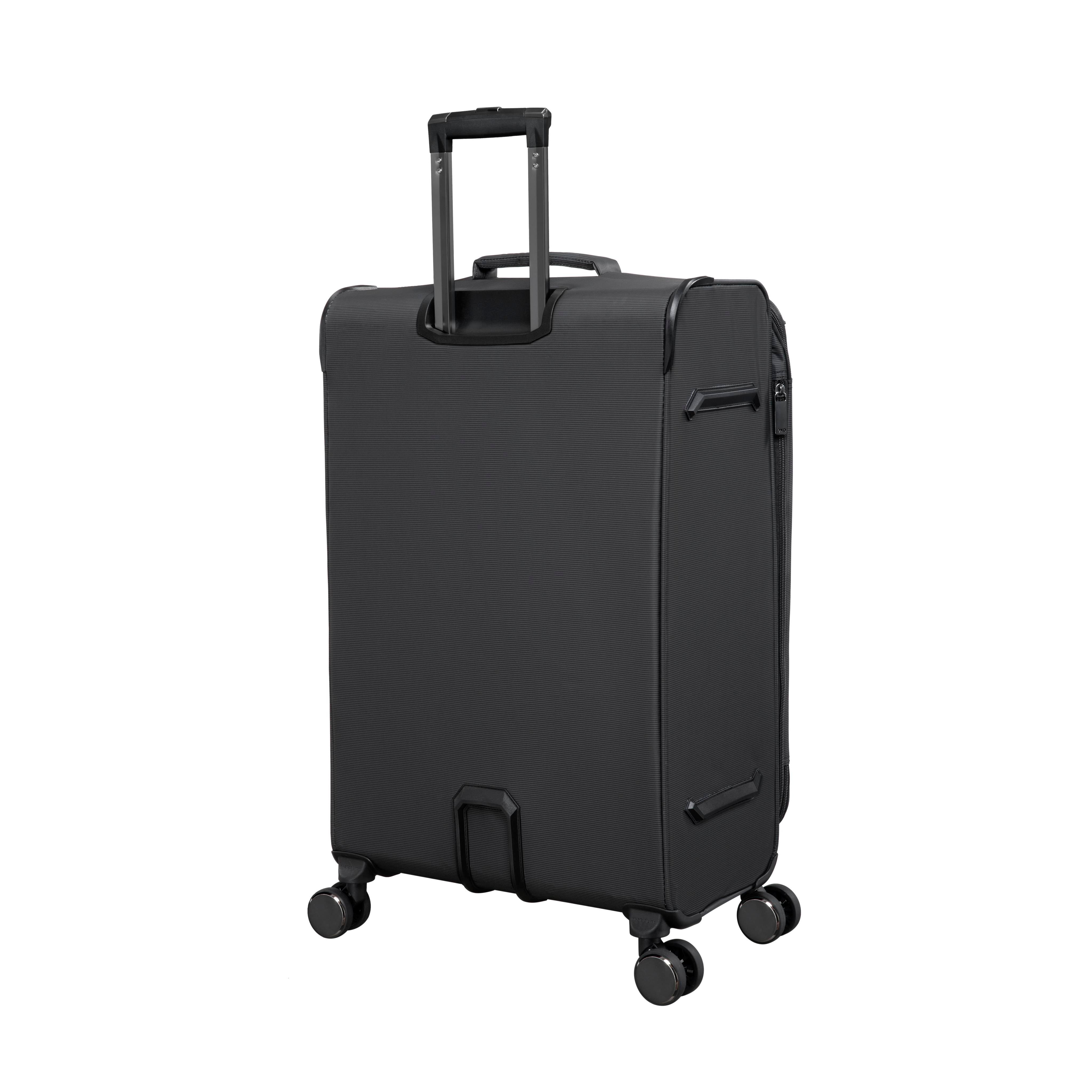 Traversed Soft 3 Piece Softside 8 Wheel Spinner Luggage Set (Black) - Image 5