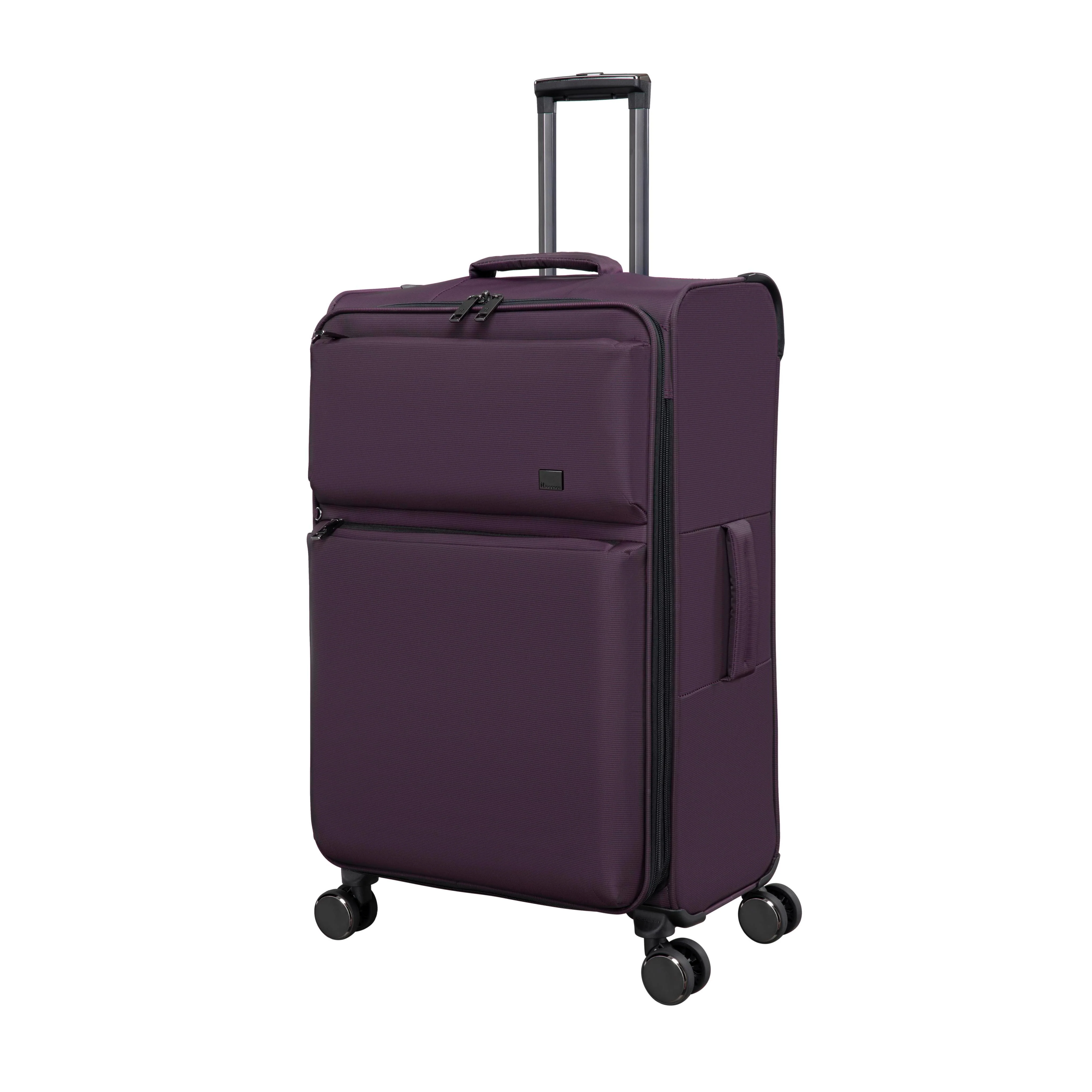 Traversed Soft 3 Piece Softside 8 Wheel Spinner Luggage Set (Plum) - Image 3