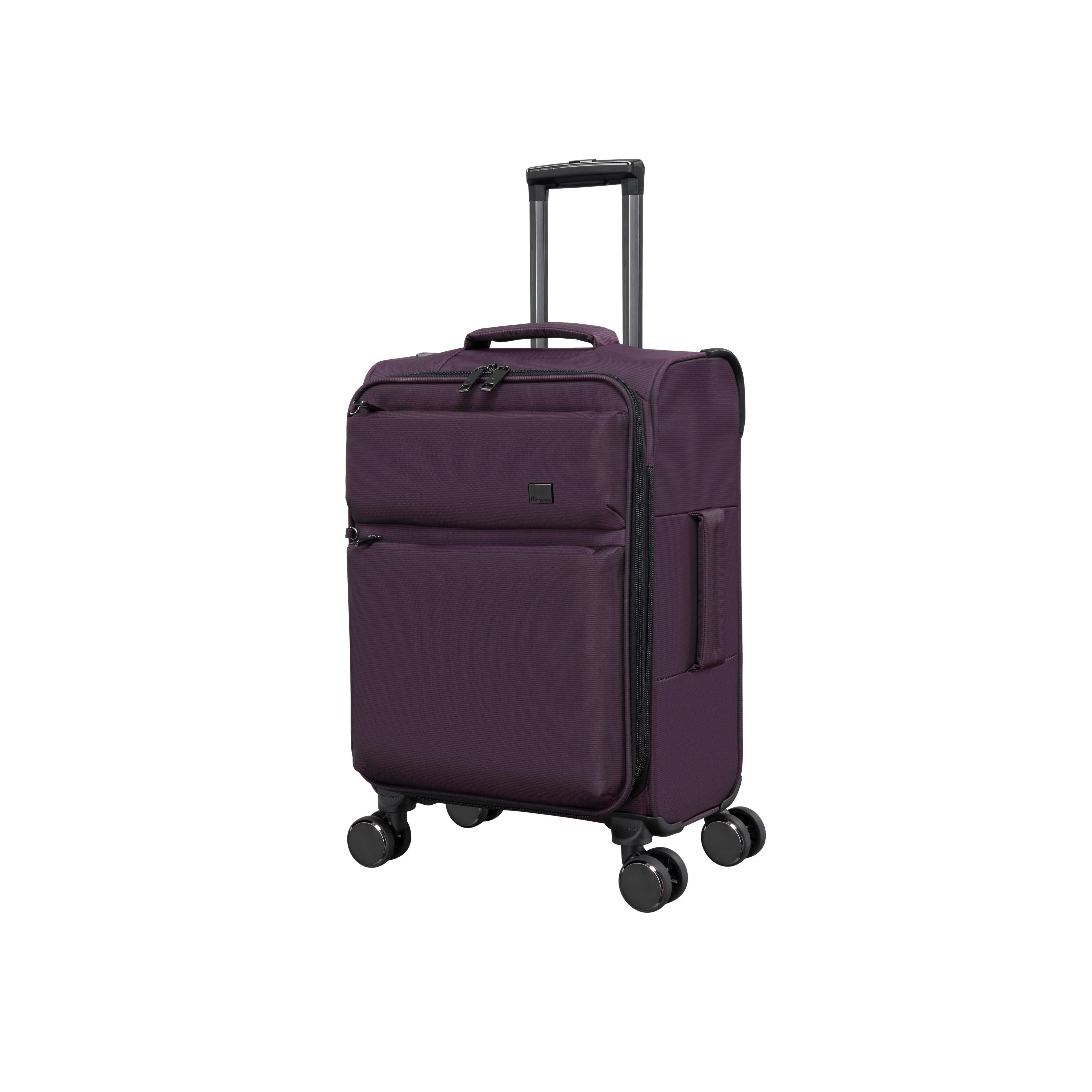 Traversed Soft 3 Piece Softside 8 Wheel Spinner Luggage Set (Plum) - Image 4