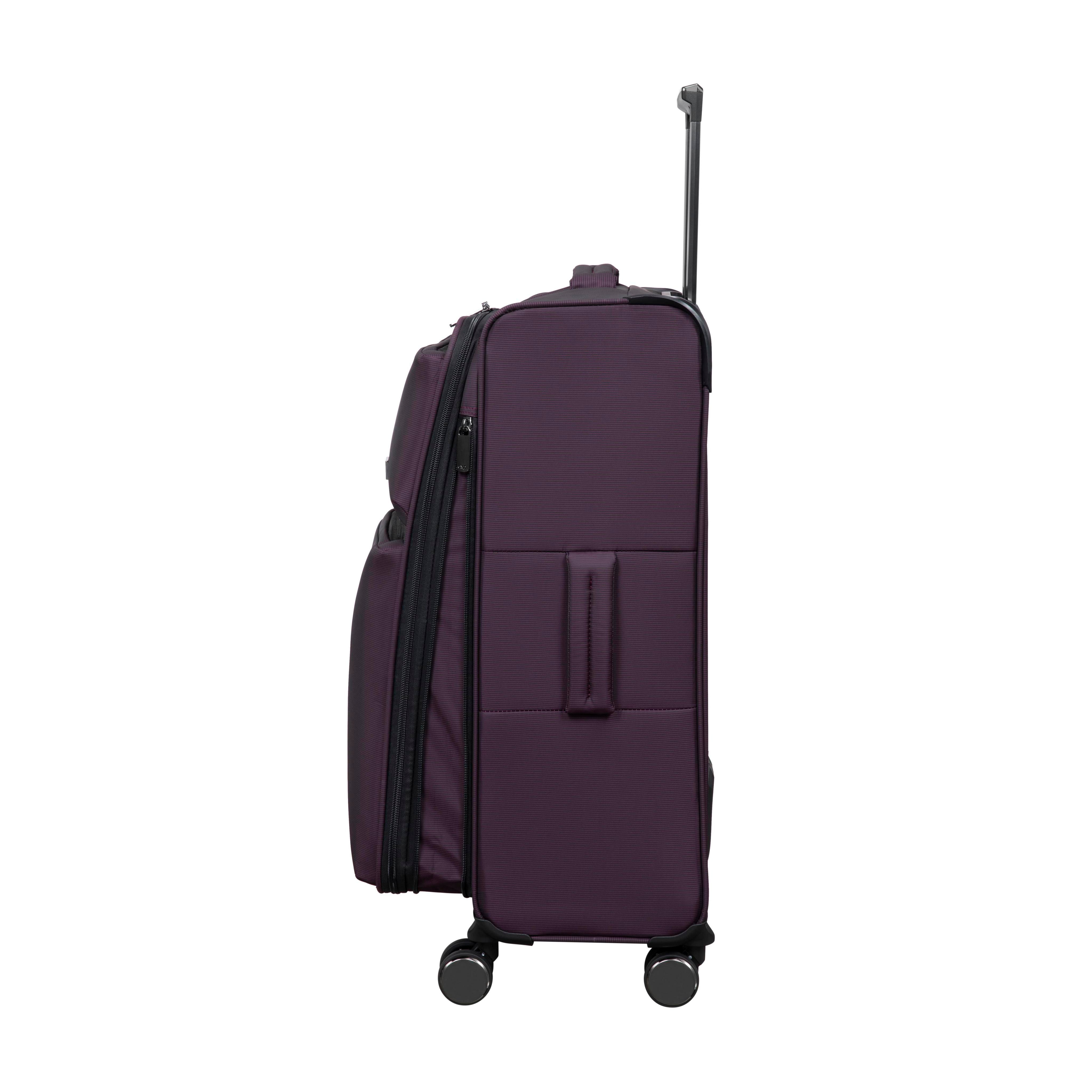 Traversed Soft 3 Piece Softside 8 Wheel Spinner Luggage Set (Plum) - Image 6